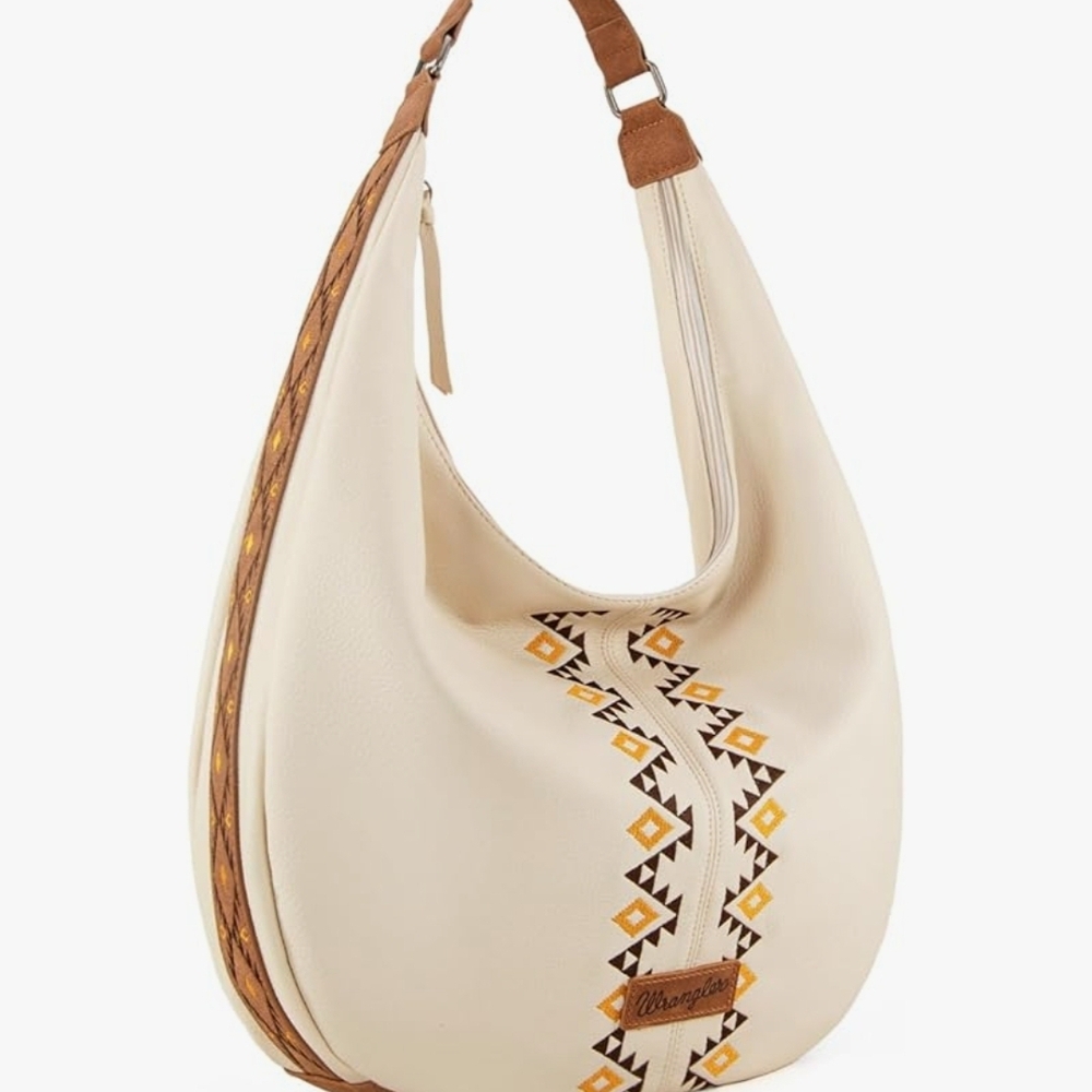 Wrangler Tan and Brown Hobo Bag